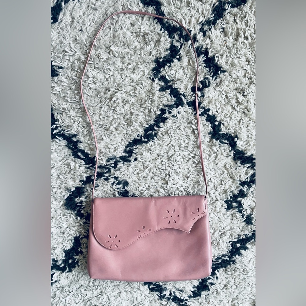 Vintage 80s Pink Leather Purse